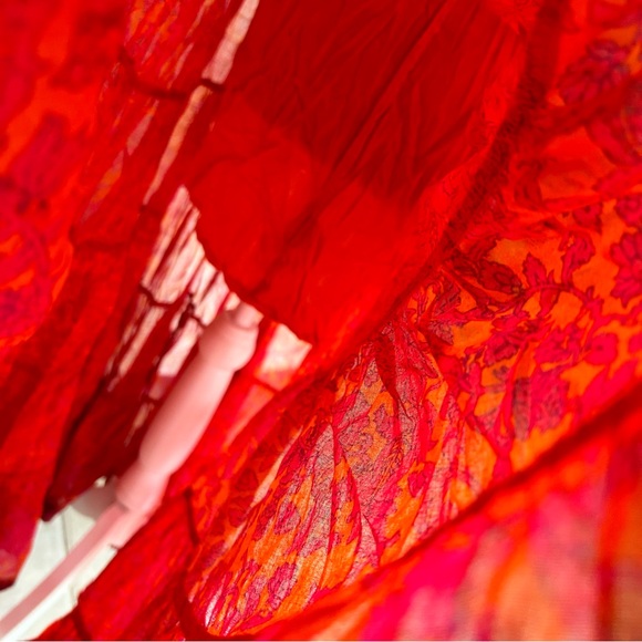 Free People Kikas Printed Midi Dress   ||  Woman Size : Small - Picture 4 of 5